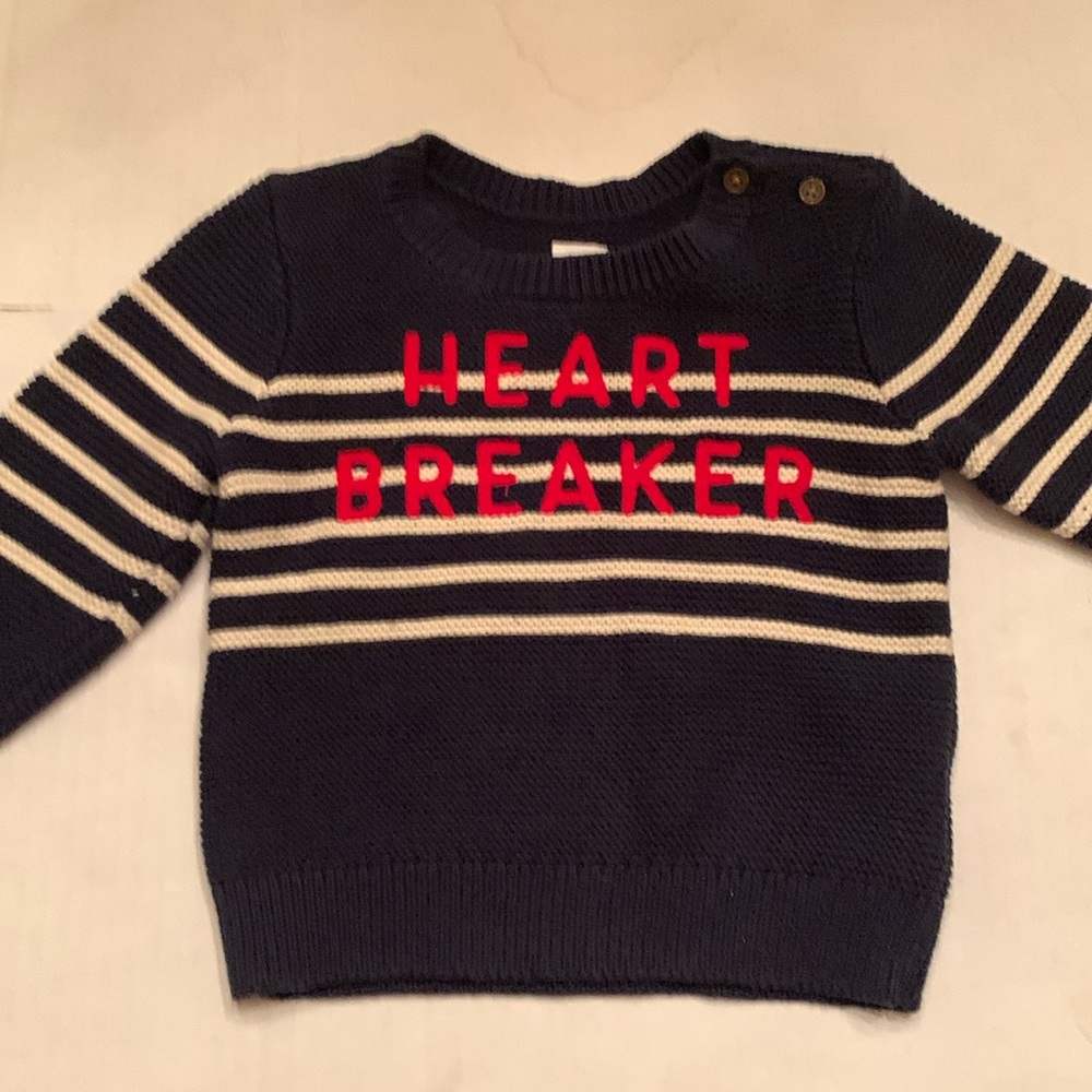 Baby Gap 6-12 months Heartbreaker Valentines Sweater EUC